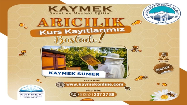 Büyükşehir KAYMEK'in arıcılık kursu kayıtları yapıldı