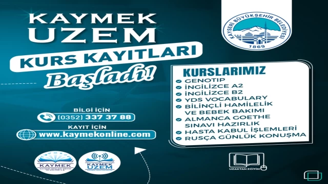 Büyükşehir'in Uzaktan Eğitim Merkezi Kurs Kayıtları Başladı