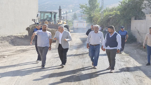 Yahyalı'da yol çalışması...