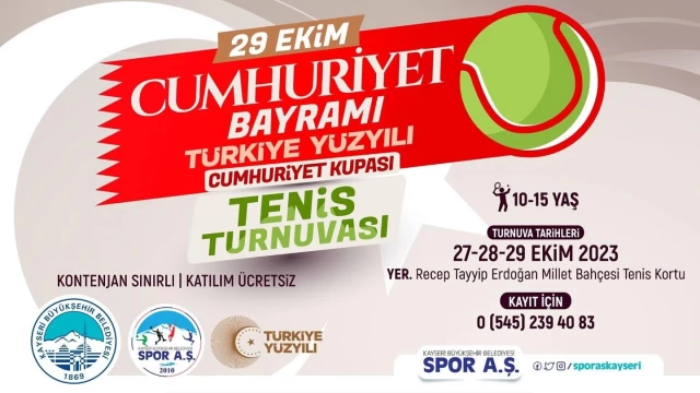 Spor A.Ş’den 29 Ekim’e öze Cumhuriyet Tenis Turnuvası