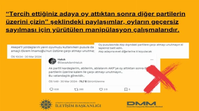 İletişim Başkanlığı'ndan oy manipülasyonuna karşı uyarı!