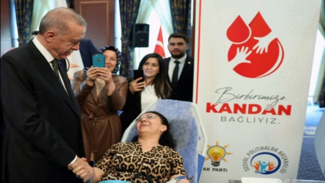 Cumhurbaşkanı Erdoğan’dan kan bağışçılarına ziyaret