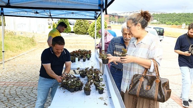 Büyükşehirden arife günü mezarlıklarda çiçek dağıtımı